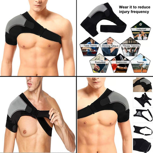 Shoulder Support Belt for Men and Women | Shoulder Belt | Shoulder Support Double Lock (Neo) Belt | Dislocated AC Joint, Labrum Tear | Shoulder Pain | Shoulder Compression Sleeve